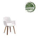 Juego de 2 sillas de comedor, piel sintética, patas de madera curvada – Azul / Verde / Blanco / Negro