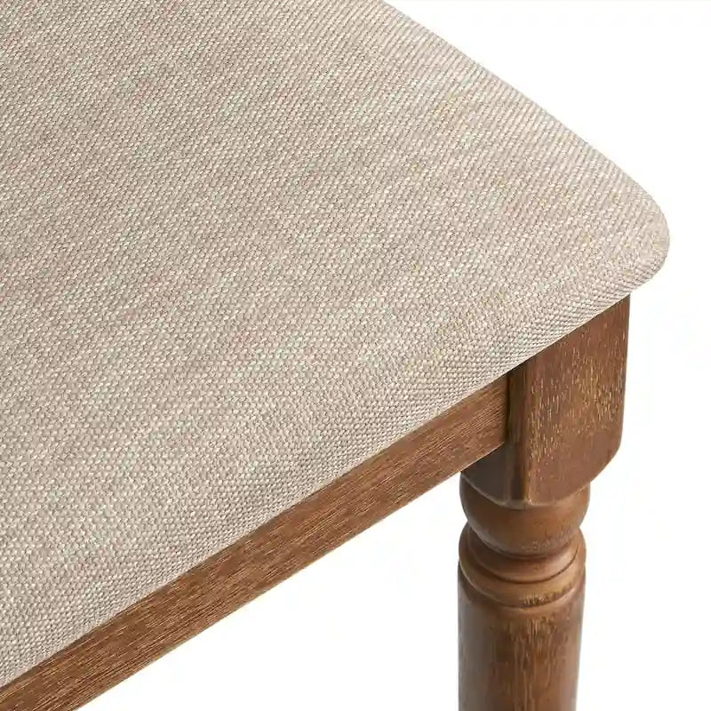 Silla de comedor rústica, juego de 2 – Gris desgastado / Marrón rústico / Madera de deriva