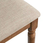 Silla de comedor rústica, juego de 2 – Gris desgastado / Marrón rústico / Madera de deriva