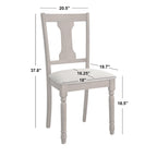 Silla de comedor rústica, juego de 2 – Gris desgastado / Marrón rústico / Madera de deriva