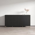 Aparador de 4 puertas en negro/blanco/roble mate – 1 unidad