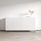 Aparador de 4 puertas en negro/blanco/roble mate – 1 unidad