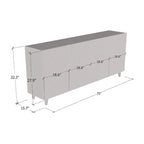 Aparador de 4 puertas en negro/blanco/roble mate – 1 unidad