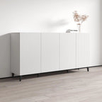 Aparador de 4 puertas en negro/blanco/roble mate – 1 unidad