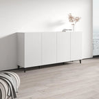 Aparador de 4 puertas en negro/blanco/roble mate – 1 unidad
