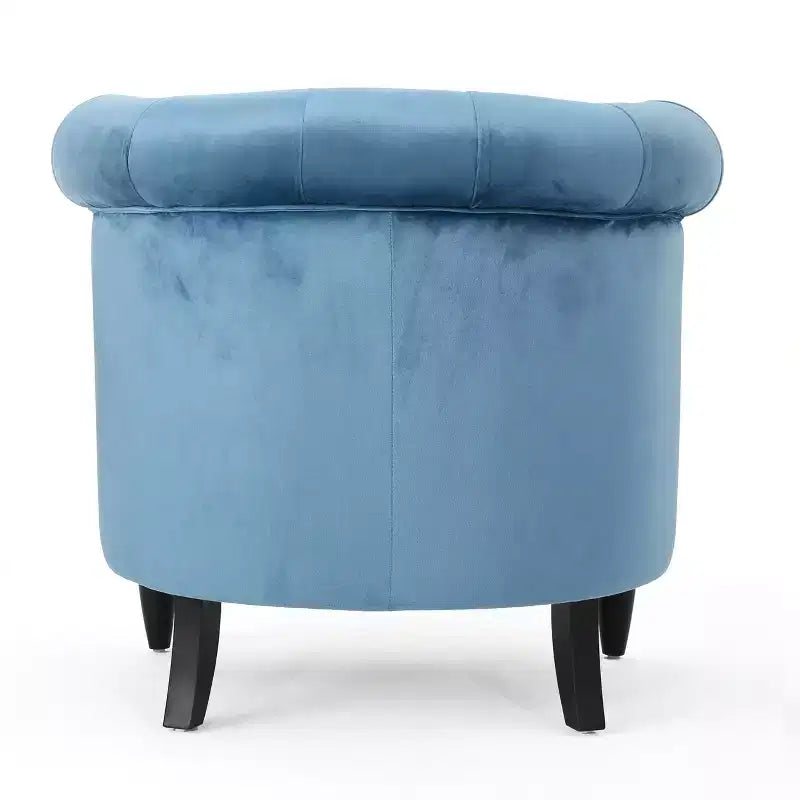 Contemporary Tufted Upholstered Club Chair with Nailhead Trim