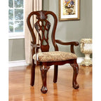 Juego de 2 sillones de tela tradicionales Cherry Brown