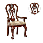 Juego de 2 sillones de tela tradicionales Cherry Brown