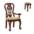 Juego de 2 sillones de tela tradicionales Cherry Brown