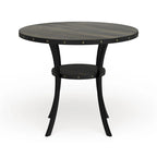 Mesa de comedor redonda marrón para 4-6 personas con altura de encimera