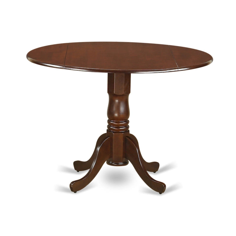 East West Furniture Juego de mesa moderno de 3 piezas - Una mesa redonda con hojas abatibles y 2 sillas de comedor de cocina, caoba (opción de asientos)