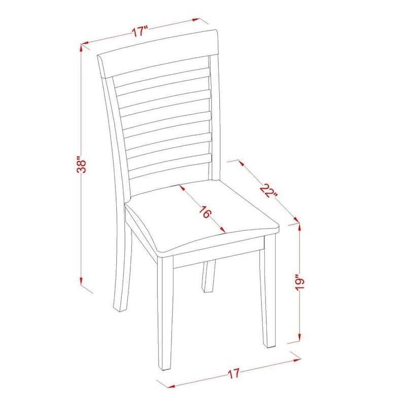 East West Furniture Juego de mesa moderno de 3 piezas - Una mesa redonda con hojas abatibles y 2 sillas de comedor de cocina, caoba (opción de asientos)