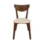 Silla de comedor abierta por detrás en color tostado y castaño, juego de 4