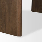 Mesa de comedor ovalada de color marrón oscuro con patas arqueadas, para 6 personas — 86.5"L x 39"W x 30"H