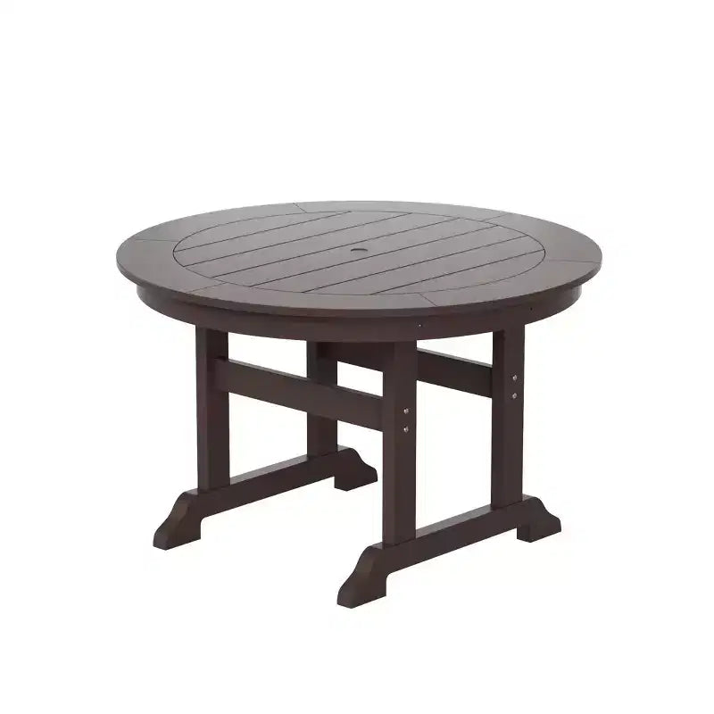 WestinTrends 5 Piece Outdoor Patio Dining Round Table and Modern Armchair Set