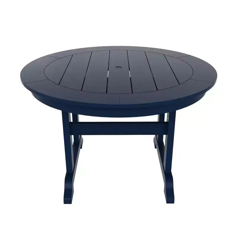 WestinTrends 5 Piece Outdoor Patio Dining Round Table and Modern Armchair Set