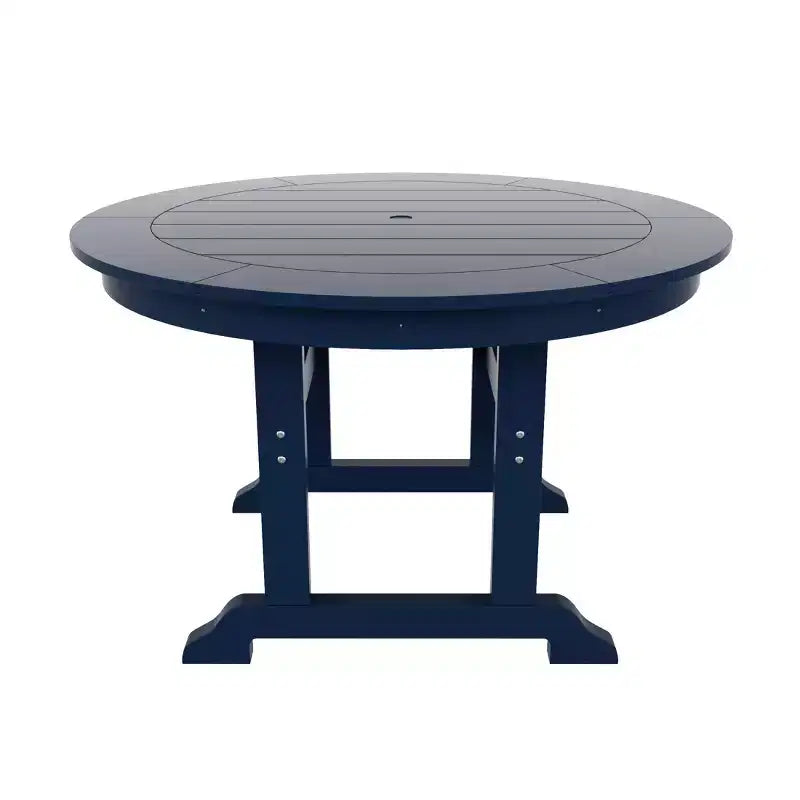 WestinTrends 5 Piece Outdoor Patio Dining Round Table and Modern Armchair Set