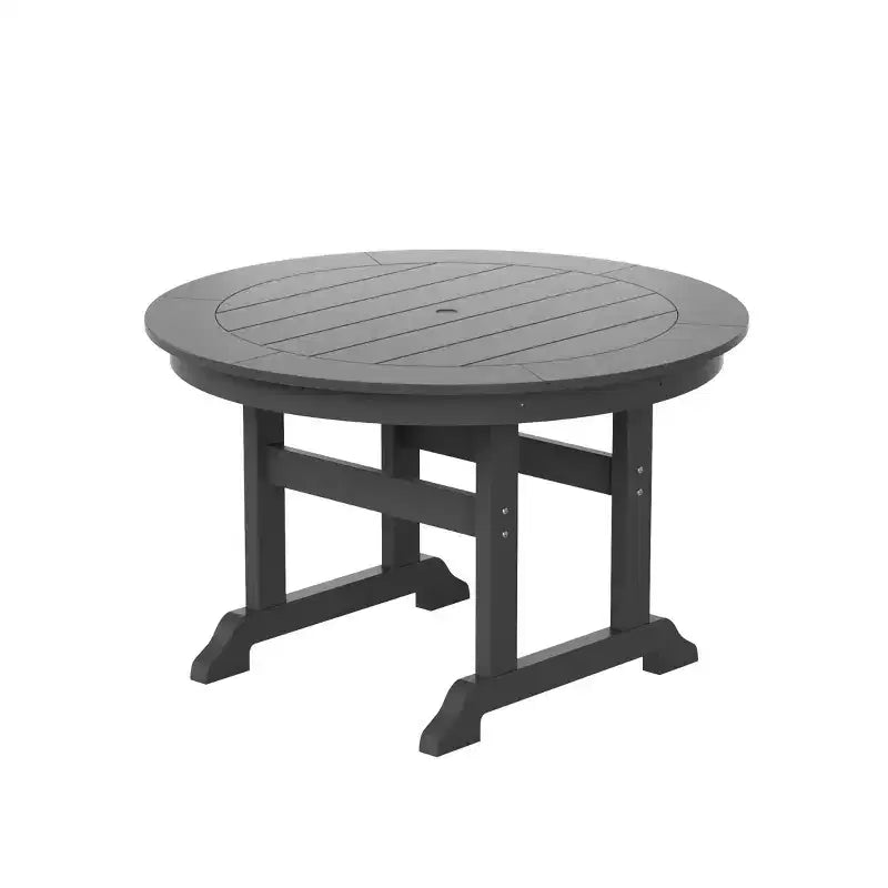 Ensemble de 5 pièces WestinTrends : Table de salle à manger ronde et fauteuils coquille pour extérieur
