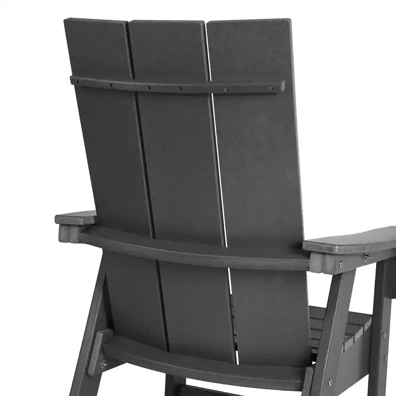 WestinTrends 5 Piece Outdoor Patio Dining Square Table and Modern Armchair Set