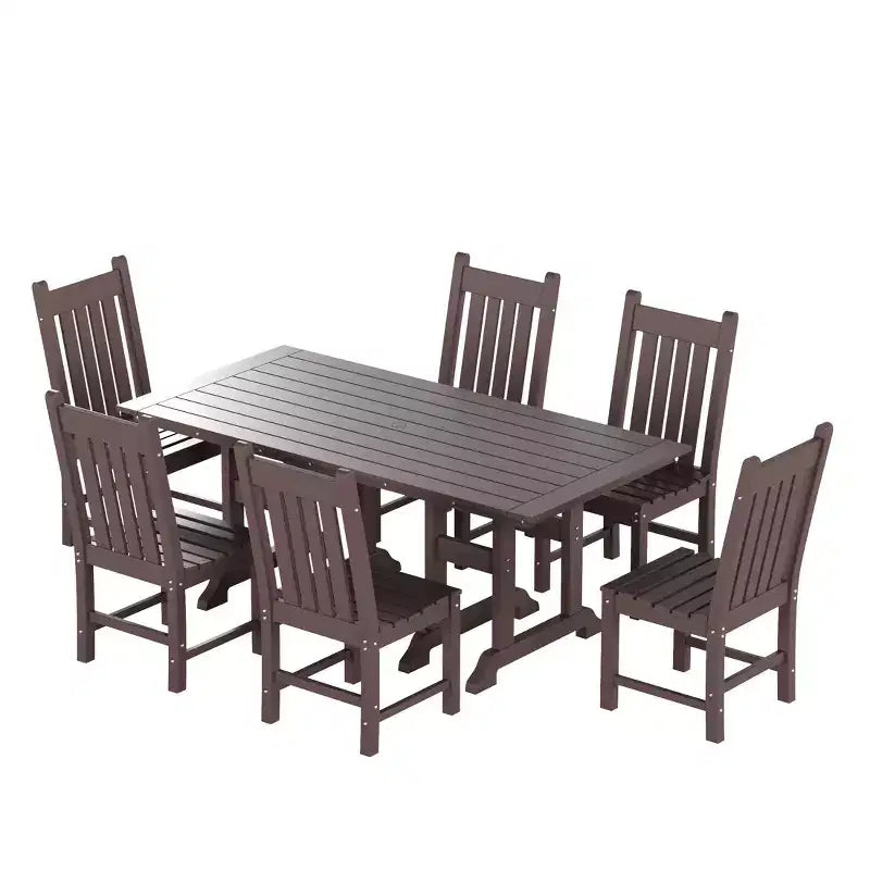 WestinTrends 7 Piece Outdoor Patio Dining Set Outdoor Table and Chair Set