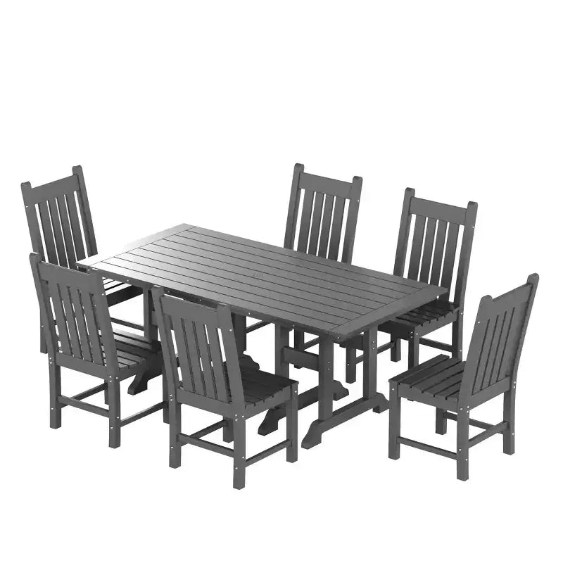 WestinTrends 7 Piece Outdoor Patio Dining Set Outdoor Table and Chair Set