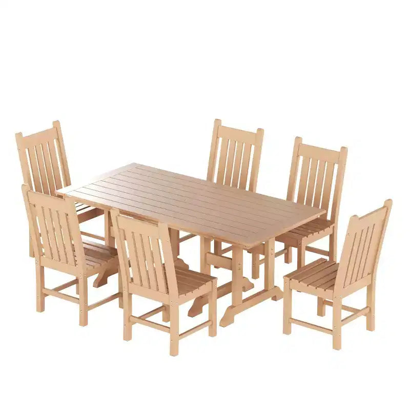 WestinTrends 7 Piece Outdoor Patio Dining Set Outdoor Table and Chair Set