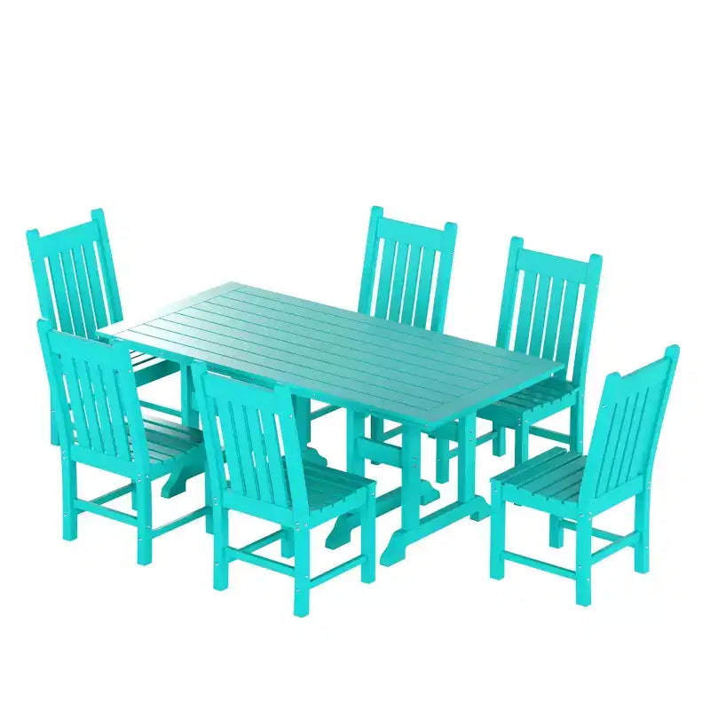 WestinTrends 7 Piece Outdoor Patio Dining Set Outdoor Table and Chair Set