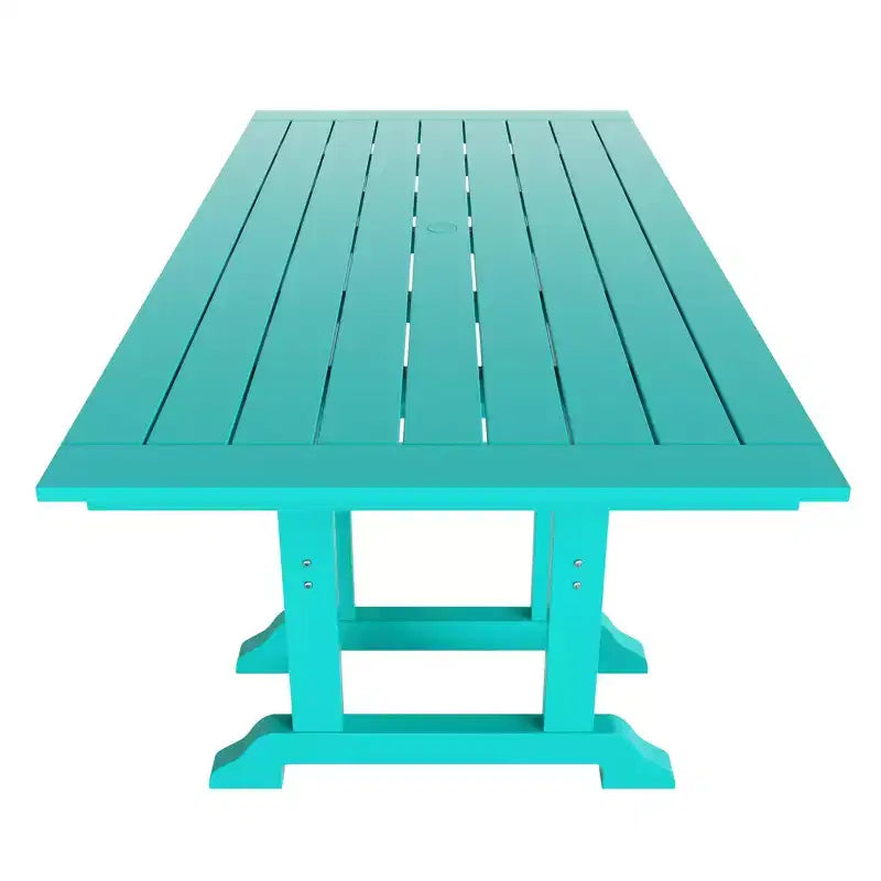 WestinTrends Malibu 7 Piece Outdoor Patio Dining Set Outdoor Dining Table with Dining Chair, Turquoise