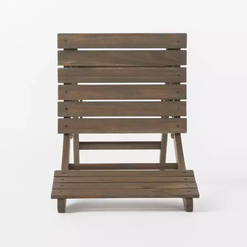 Ensemble de salle à manger pliant GDFStudio Rabion d'extérieur 5 pièces en bois d'acacia, gris