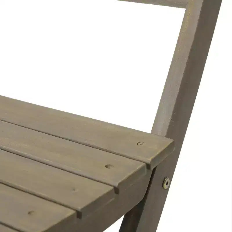 Ensemble de salle à manger pliant GDFStudio Rabion d'extérieur 5 pièces en bois d'acacia, gris