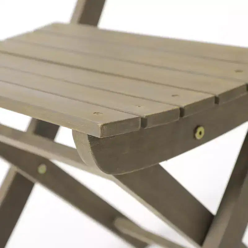 Ensemble de salle à manger pliant GDFStudio Rabion d'extérieur 5 pièces en bois d'acacia, gris