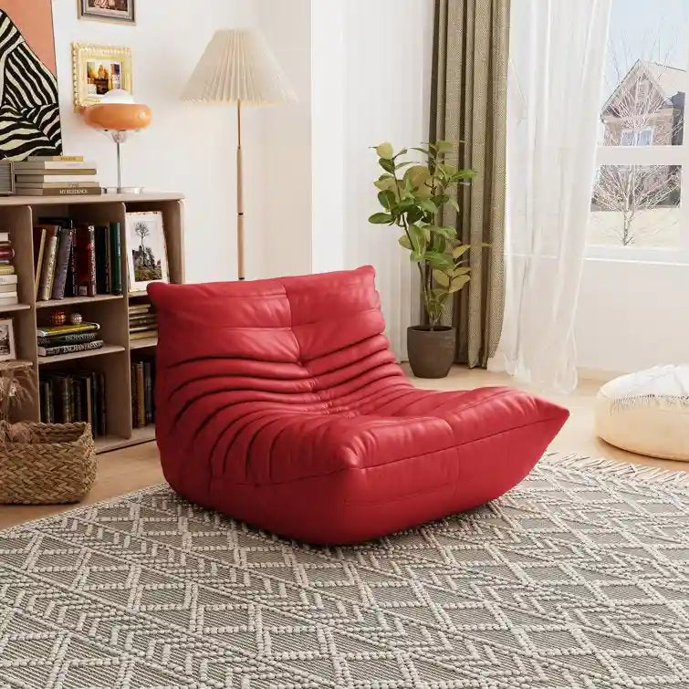 Furgle Canapé en cuir microfibre Design ergonomique Canapé paresseux Canapé de sol