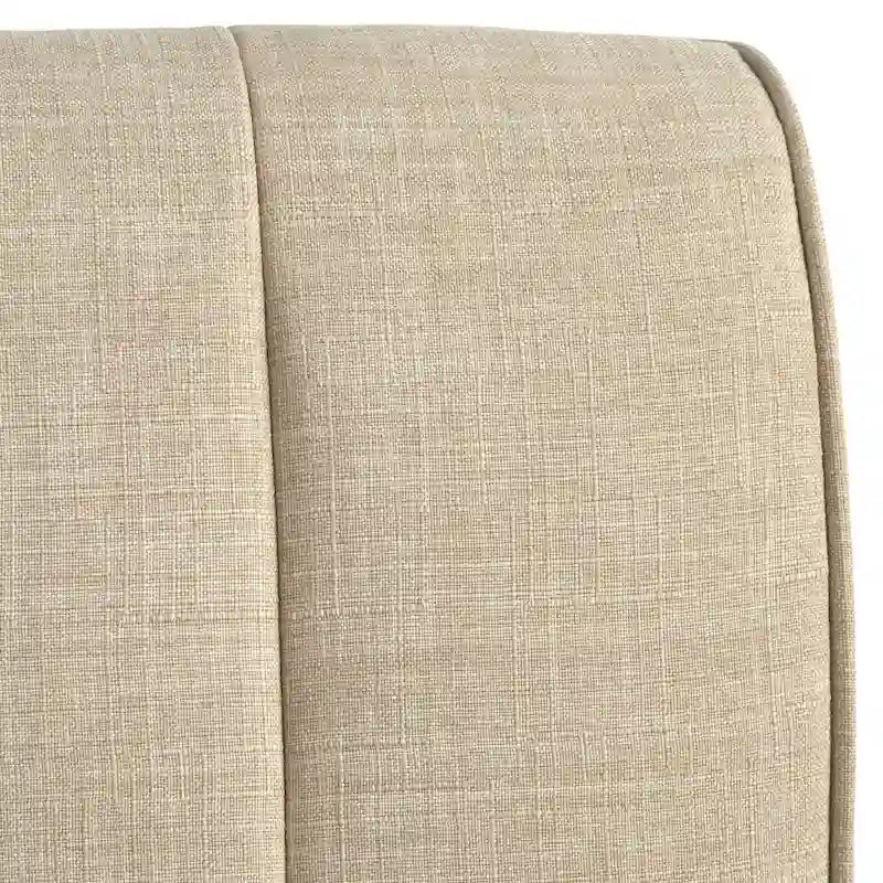 Asiento esquinero tapizado crema con respaldo acanalado – 1 persona