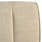 Asiento esquinero tapizado crema con respaldo acanalado – 1 persona