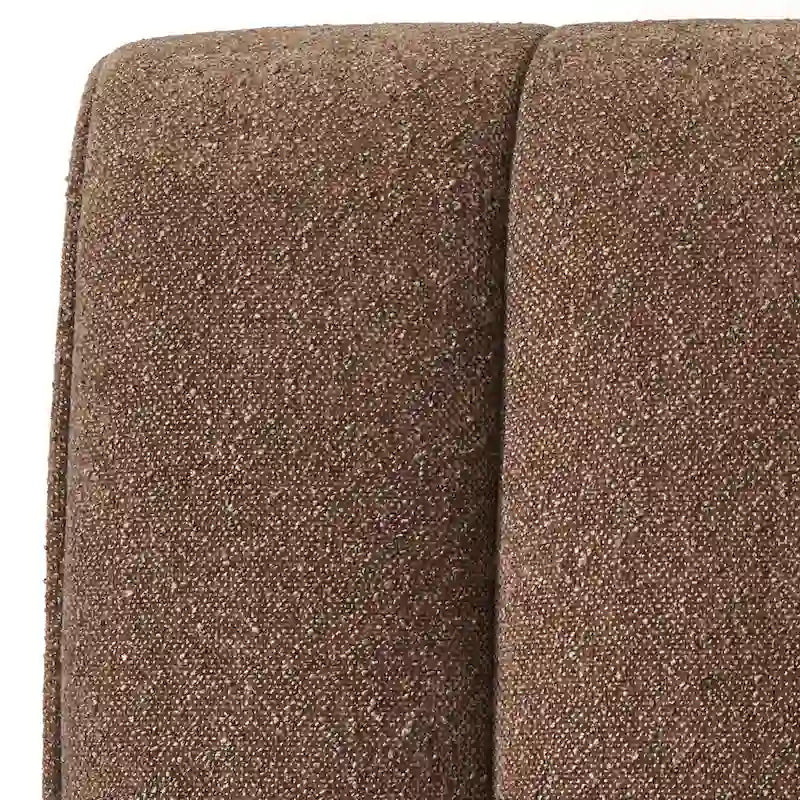 Asiento esquinero tapizado crema con respaldo acanalado – 1 persona