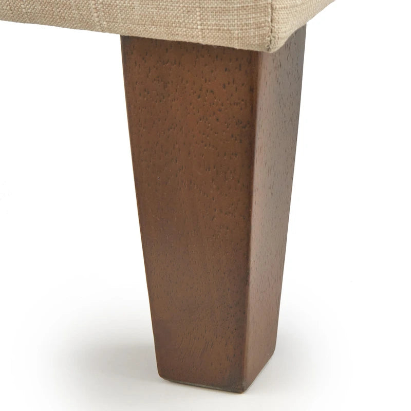 Asiento esquinero tapizado crema con respaldo acanalado – 1 persona