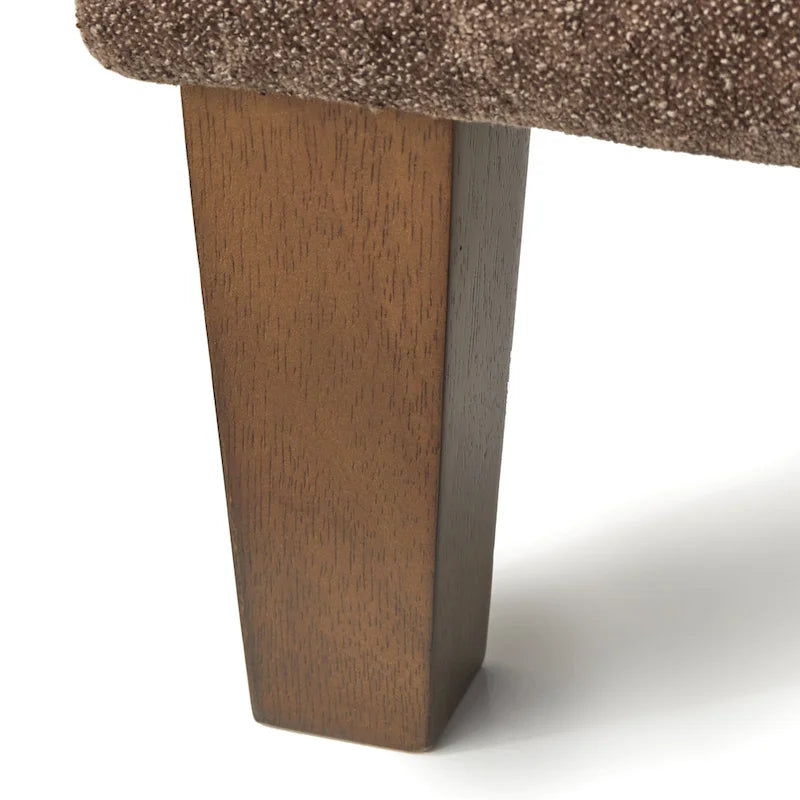 Asiento esquinero tapizado crema con respaldo acanalado – 1 persona