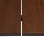 Mesa de comedor de madera de acacia con borde natural, crema/dorado y negro, para 10 personas