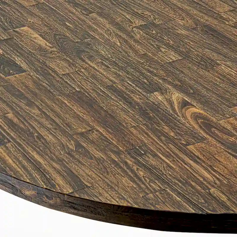 East West Furniture Juego de mesa de comedor - una mesa de comedor y sillas de tela de lino Limelight, Jacobean envejecido (opción de piezas)