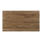 Mesa de comedor rectangular de acacia natural/blanco roto con patas acampanadas, para 6 personas