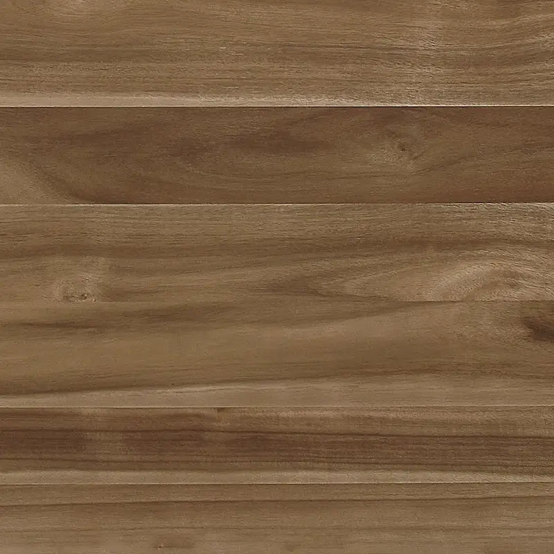 Mesa de comedor rectangular de acacia natural/blanco roto con patas acampanadas, para 6 personas