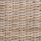 Silla de comedor Kubu Grey bohemia de ratán y madera de mango para 1