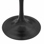 Mesa de comedor de pedestal redonda blanca con superficie de resina – Capacidad para 2 a 4 personas