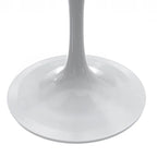 Mesa de comedor de pedestal redonda blanca con superficie de resina – Capacidad para 2 a 4 personas