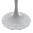 Mesa de comedor de pedestal redonda blanca con superficie de resina – Capacidad para 2 a 4 personas