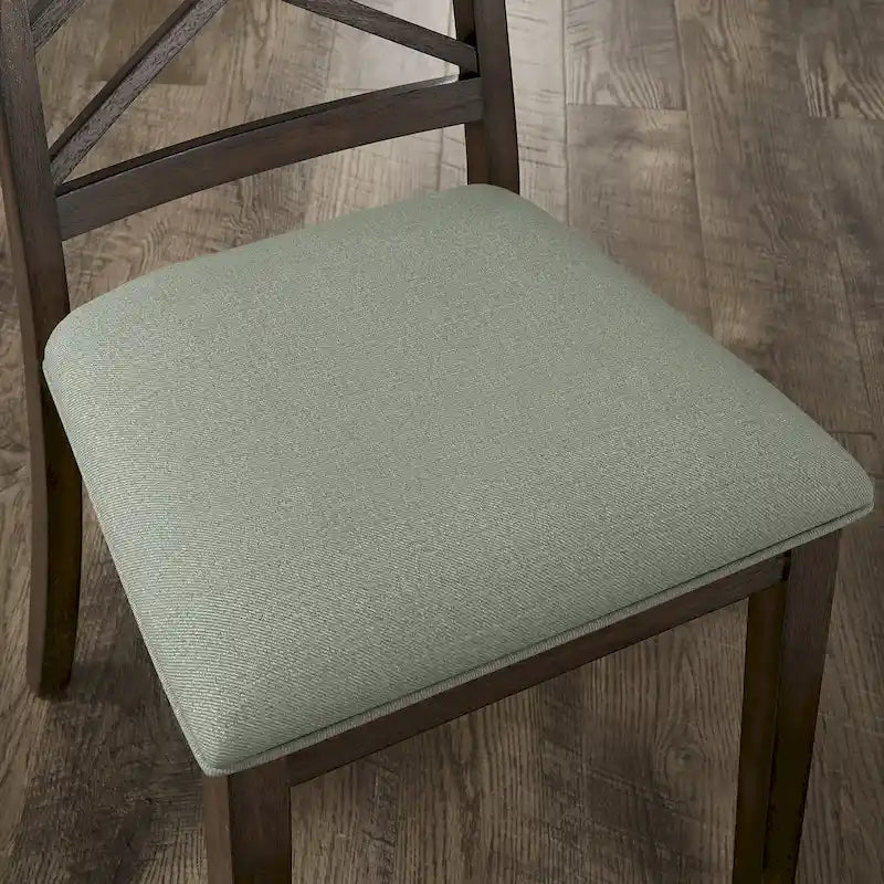 Sillas de comedor tapizadas con respaldo de celosía, opciones en color espresso/multicolor, juego de 2
