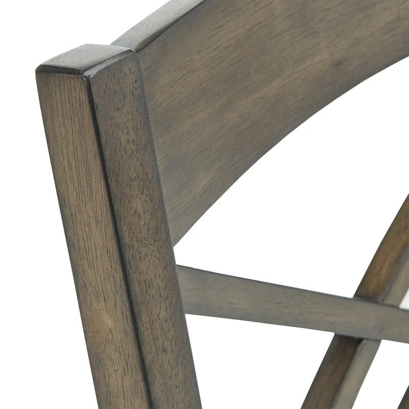 Sillas de comedor tapizadas con respaldo de celosía, opciones en color espresso/multicolor, juego de 2