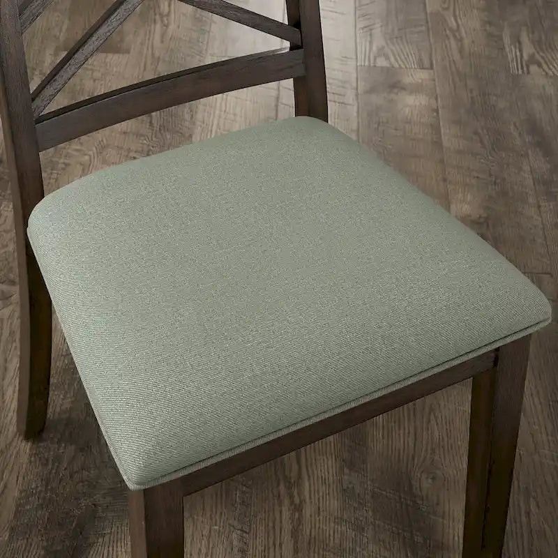 Sillas de comedor tapizadas con respaldo de celosía, opciones en color espresso/multicolor, juego de 2