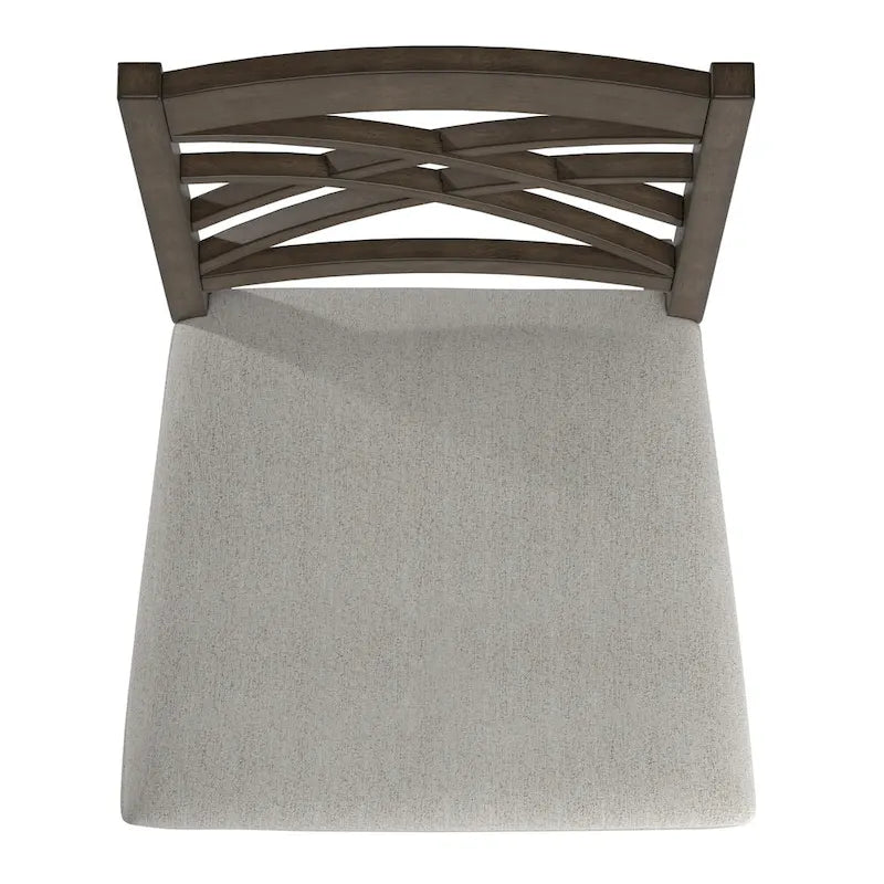 Sillas de comedor tapizadas con respaldo de celosía, opciones en color espresso/multicolor, juego de 2