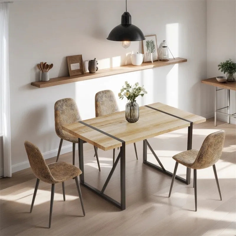 Sillas de Comedor Modernas con Patas Metálicas (Juego de 4) - N/A
